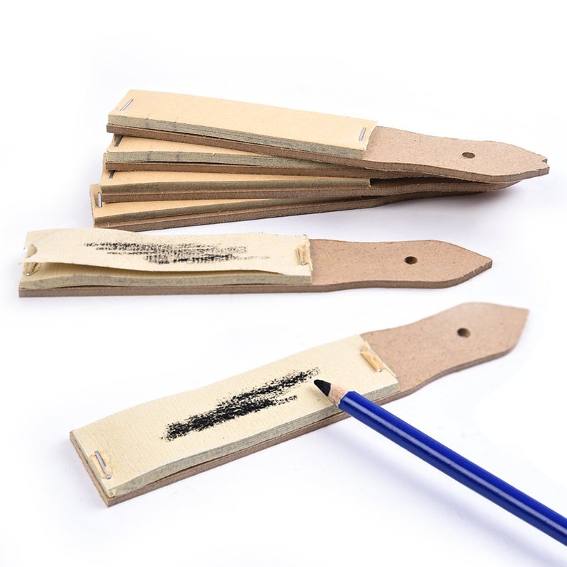 Wanshui Sandpaper Sharpener - 5 Pieces Sketch Sandpaper Pencil Sharpener Lead Pointer Art Drawing Tool for Adults, Teens, Artists - Image 1